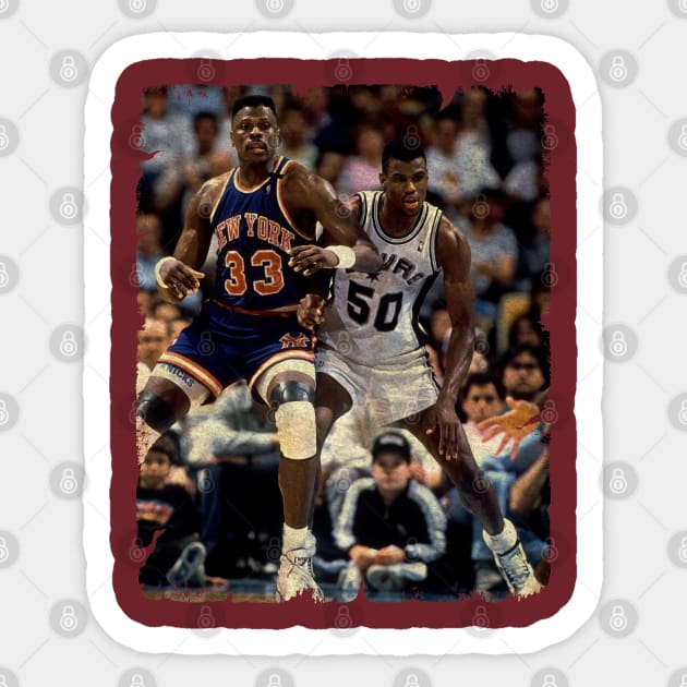 Patrick Ewing vs David Robinson Sticker by Wendyshopart